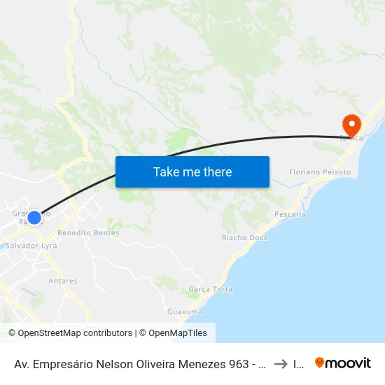 Av. Empresário Nelson Oliveira Menezes 963 - Cidade Universitária Maceió - Al 57073-471 Brasil to Ipioca map