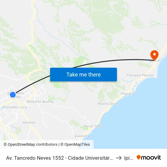 Av. Tancredo Neves 1552 - Cidade Universitária Maceió - Al Brasil to Ipioca map