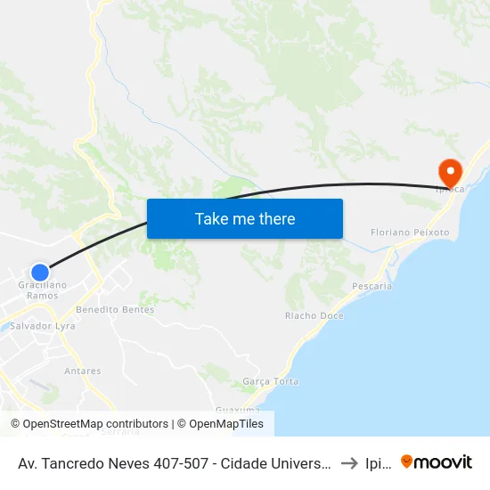 Av. Tancredo Neves 407-507 - Cidade Universitária Maceió - Al Brasil to Ipioca map