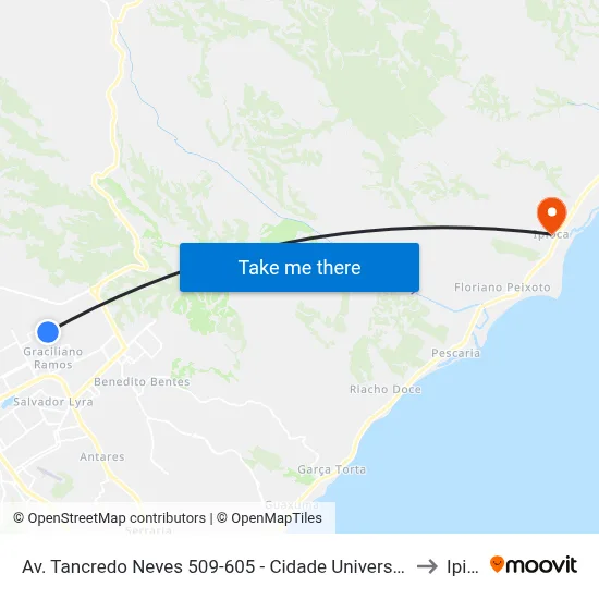 Av. Tancredo Neves 509-605 - Cidade Universitária Maceió - Al Brasil to Ipioca map
