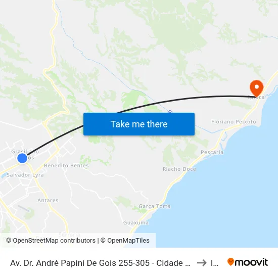Av. Dr. André Papini De Gois 255-305 - Cidade Universitária Maceió - Al 57073-474 Brasil to Ipioca map