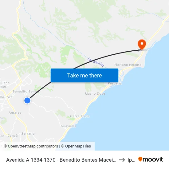 Avenida A 1334-1370 - Benedito Bentes Maceió - Al República Federativa Do Brasil to Ipioca map