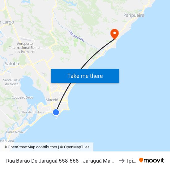 Rua Barão De Jaraguá 558-668 - Jaraguá Maceió - Al 57022-140 Brasil to Ipioca map