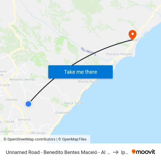 Unnamed Road - Benedito Bentes Maceió - Al República Federativa Do Brasil to Ipioca map