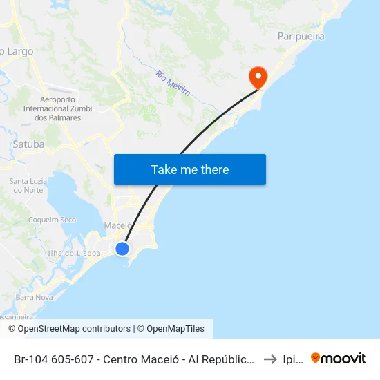 Br-104 605-607 - Centro Maceió - Al República Federativa Do Brasil to Ipioca map