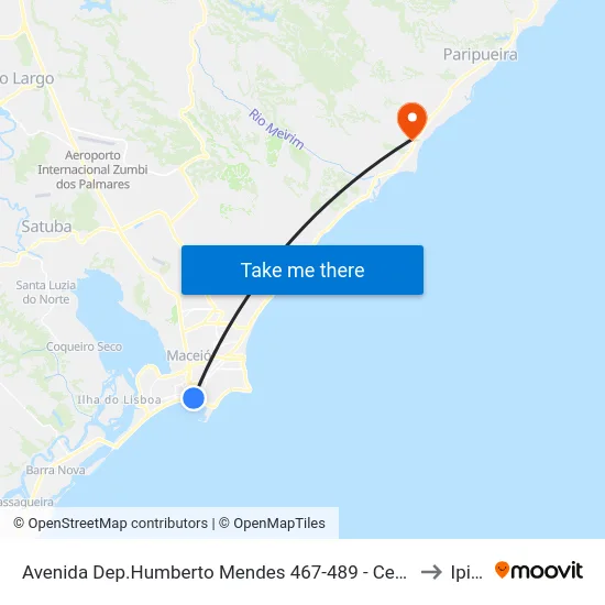 Avenida Dep.Humberto Mendes 467-489 - Centro Maceió - Al Brasil to Ipioca map