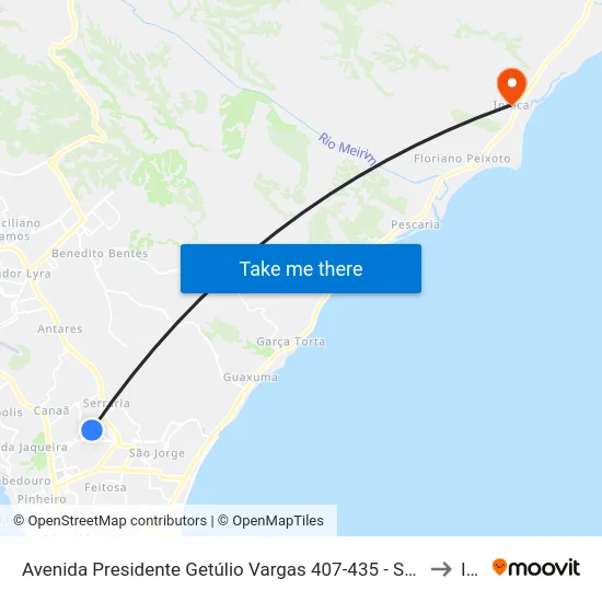 Avenida Presidente Getúlio Vargas 407-435 - Serraria Maceió - Al 57046-840 República Federativa Do Brasil to Ipioca map