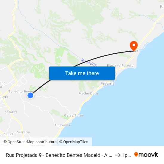 Rua Projetada 9 - Benedito Bentes Maceió - Al República Federativa Do Brasil to Ipioca map