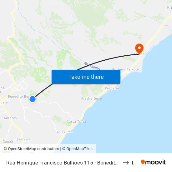 Rua Henrique Francisco Bulhões 115 - Benedito Bentes Maceió - Al 57085-038 República Federativa Do Brasil to Ipioca map