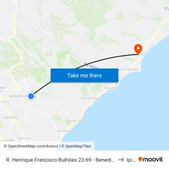R. Henrique Francisco Bulhões 23-69 - Benedito Bentes Maceió - Al Brasil to Ipioca map