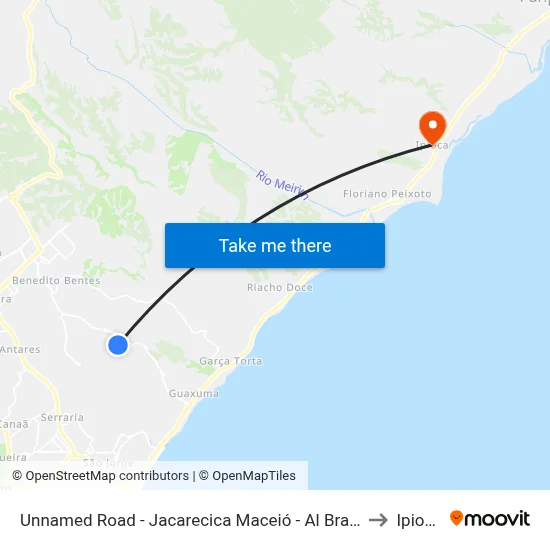 Unnamed Road - Jacarecica Maceió - Al Brasil to Ipioca map