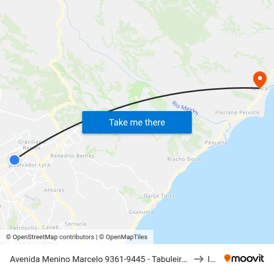 Avenida Menino Marcelo 9361-9445 - Tabuleiro Do Martins Maceió - Al 57081-385 Brasil to Ipioca map