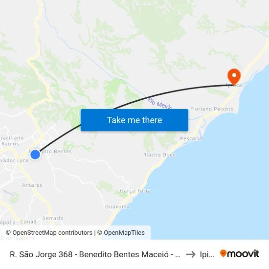 R. São Jorge 368 - Benedito Bentes Maceió - Al 57084-814 Brasil to Ipioca map