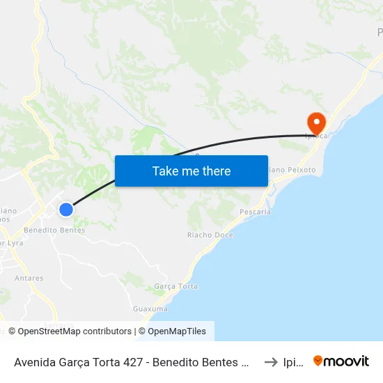Avenida Garça Torta 427 - Benedito Bentes Maceió - Al Brasil to Ipioca map