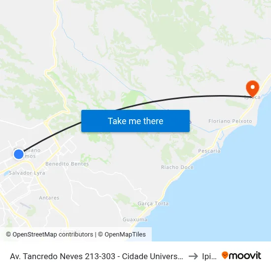 Av. Tancredo Neves 213-303 - Cidade Universitária Maceió - Al Brasil to Ipioca map
