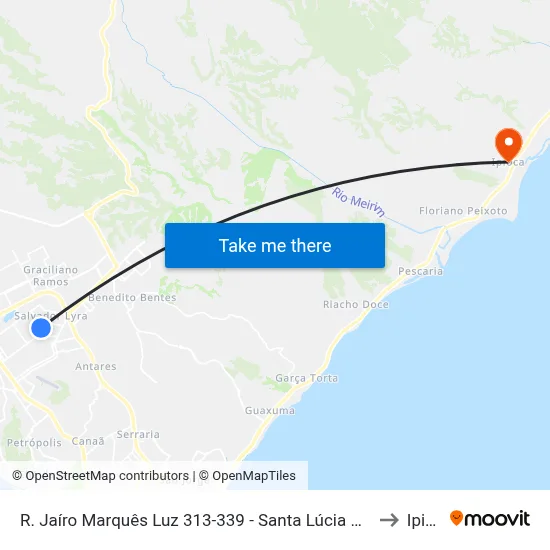 R. Jaíro Marquês Luz 313-339 - Santa Lúcia Maceió - Al Brasil to Ipioca map