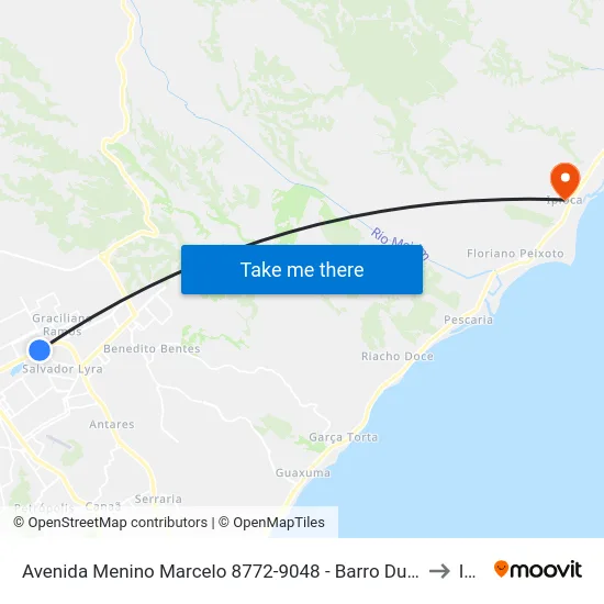 Avenida Menino Marcelo 8772-9048 - Barro Duro Maceió - Al República Federativa Do Brasil to Ipioca map