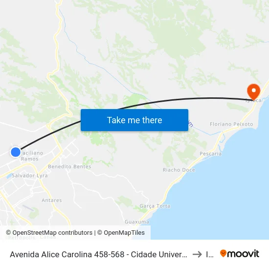 Avenida Alice Carolina 458-568 - Cidade Universitária Maceió - Al 57073-415 República Federativa Do Brasil to Ipioca map