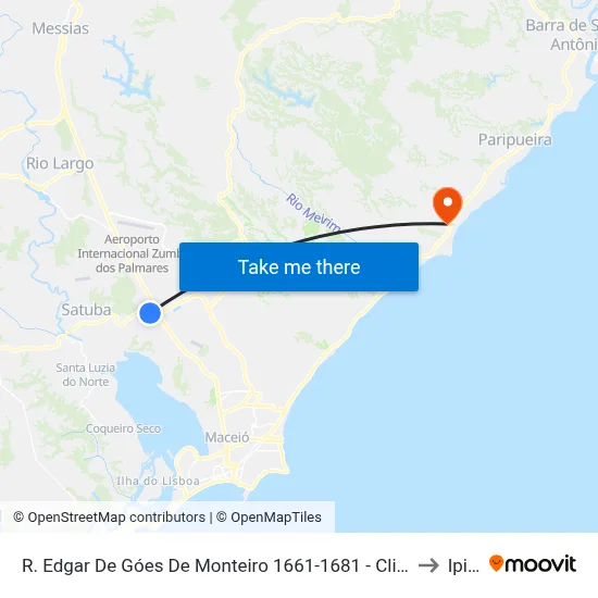 R. Edgar De Góes De Monteiro 1661-1681 - Clima Bom Maceió - Al Brasil to Ipioca map