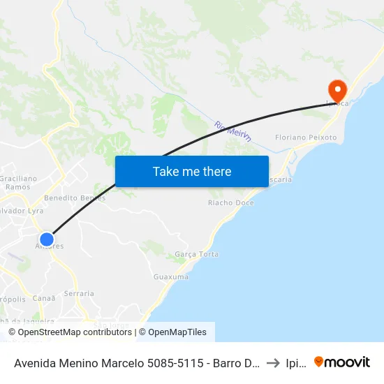 Avenida Menino Marcelo 5085-5115 - Barro Duro Maceió - Al Brasil to Ipioca map