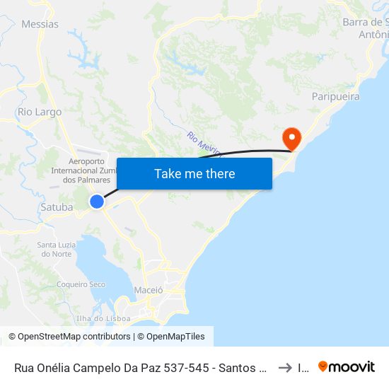 Rua Onélia Campelo Da Paz 537-545 - Santos Dumont Maceió - Al 57075-720 República Federativa Do Brasil to Ipioca map