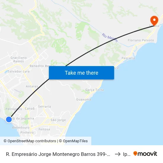 R. Empresário Jorge Montenegro Barros 399-481 - Santa Amelia Maceió - Al Brasil to Ipioca map