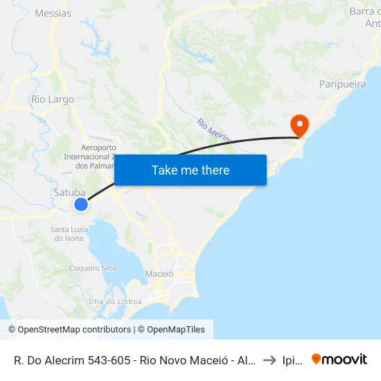 R. Do Alecrim 543-605 - Rio Novo Maceió - Al 57070-500 Brasil to Ipioca map