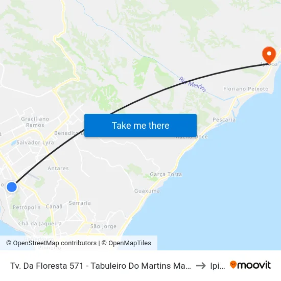 Tv. Da Floresta 571 - Tabuleiro Do Martins Maceió - Al 57060-080 Brasil to Ipioca map