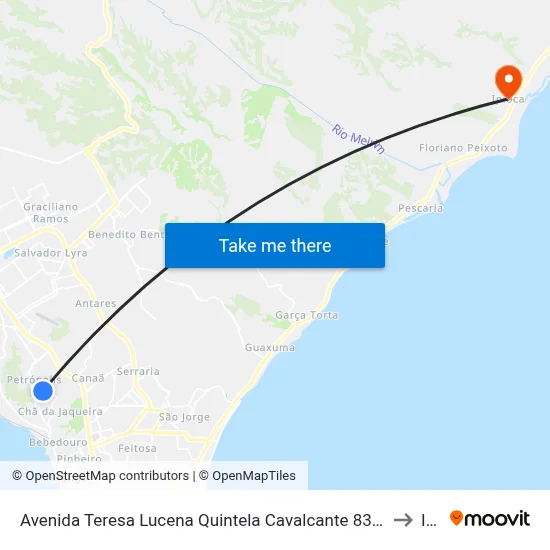 Avenida Teresa Lucena Quintela Cavalcante 832-894 - Petrópolis Maceió - Al República Federativa Do Brasil to Ipioca map