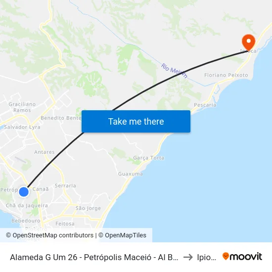 Alameda G Um 26 - Petrópolis Maceió - Al Brasil to Ipioca map