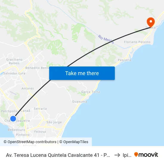 Av. Teresa Lucena Quintela Cavalcante 41 - Petrópolis Maceió - Al Brasil to Ipioca map
