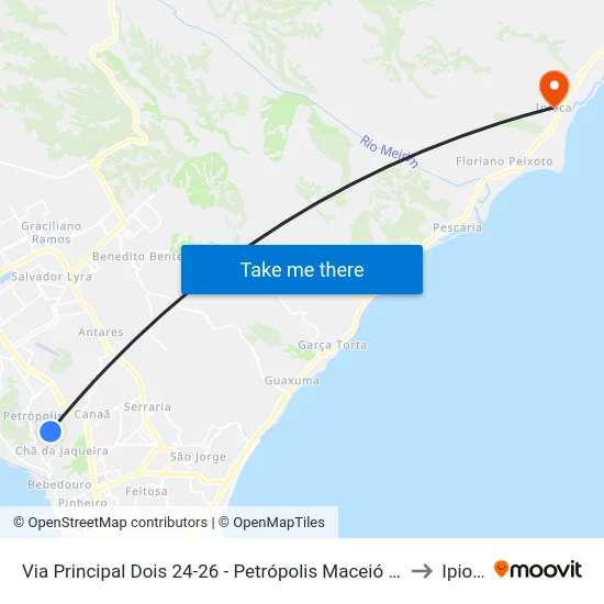 Via Principal Dois 24-26 - Petrópolis Maceió - Al Brasil to Ipioca map