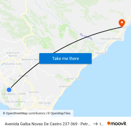 Avenida Galba Novas De Castro 237-369 - Petrópolis Maceió - Al República Federativa Do Brasil to Ipioca map