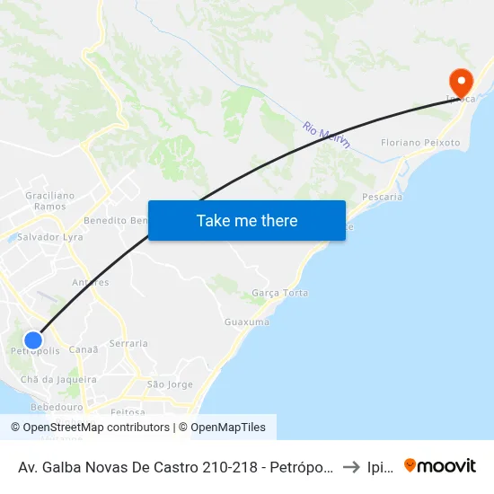 Av. Galba Novas De Castro 210-218 - Petrópolis Maceió - Al Brasil to Ipioca map