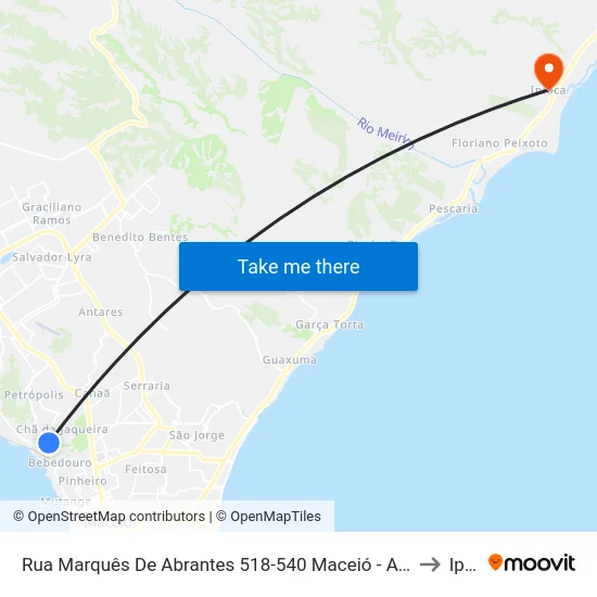 Rua Marquês De Abrantes 518-540 Maceió - Al República Federativa Do Brasil to Ipioca map