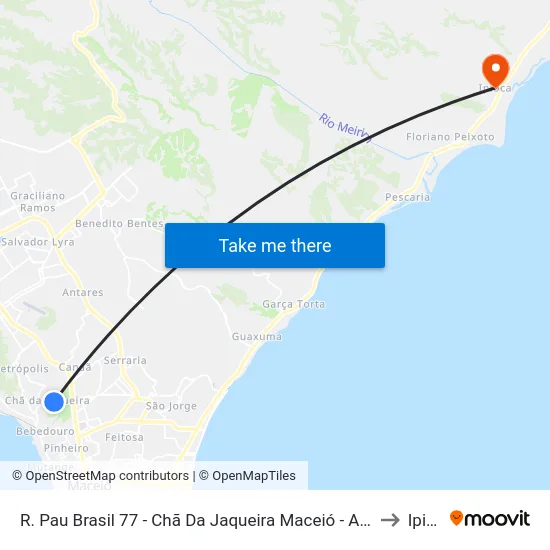 R. Pau Brasil 77 - Chã Da Jaqueira Maceió - Al 57018-542 Brasil to Ipioca map
