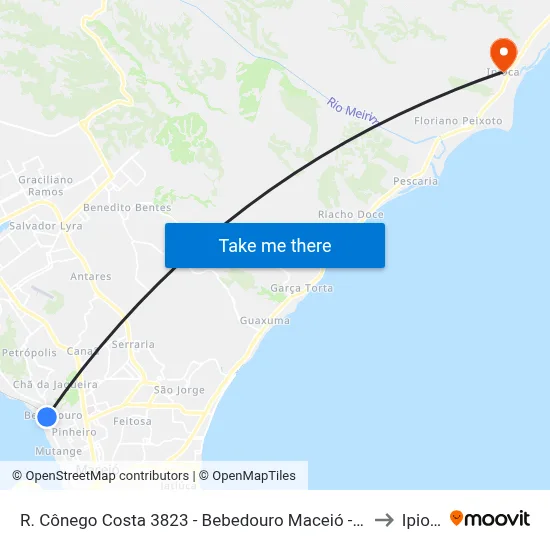 R. Cônego Costa 3823 - Bebedouro Maceió - Al Brasil to Ipioca map