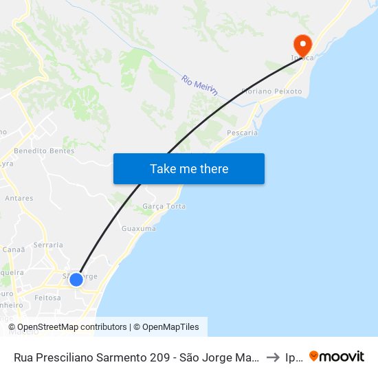 Rua Presciliano Sarmento 209 - São Jorge Maceió - Al República Federativa Do Brasil to Ipioca map