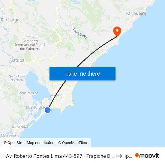 Av. Roberto Pontes Lima 443-597 - Trapiche Da Barra Maceió - Al 57010-385 Brasil to Ipioca map