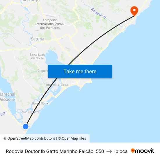 Rodovia Doutor Ib Gatto Marinho Falcão, 550 to Ipioca map