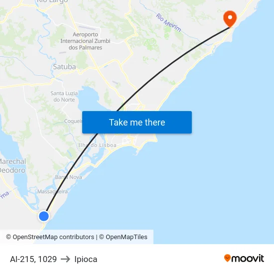 Al-215, 1029 to Ipioca map
