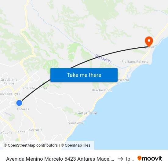 Avenida Menino Marcelo 5423 Antares Maceió - Alagoas 57083-000 Brasil to Ipioca map