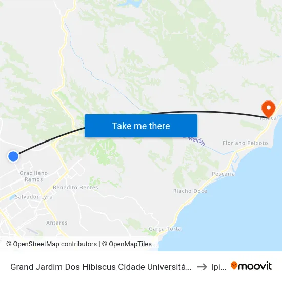 Grand Jardim Dos Hibiscus Cidade Universitária Maceió - Alagoas Brasil to Ipioca map