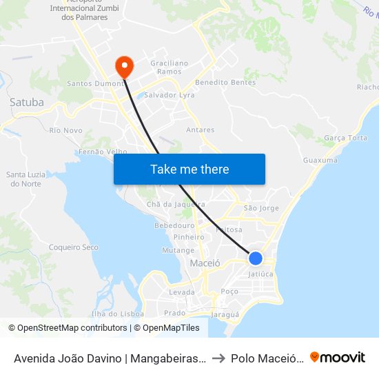 Avenida João Davino | Mangabeiras Veiculos to Polo Maceió Ead map