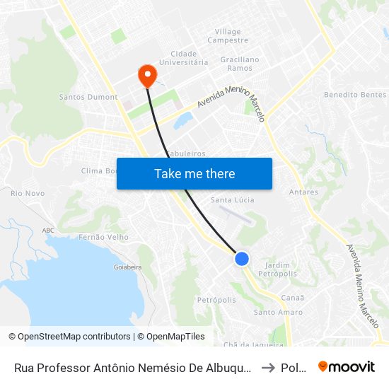 Rua Professor Antônio Nemésio De Albuquerque 1-11 - Jardim Petrópolis Maceió - Al 57080-640 República Federativa Do Brasil to Polo Maceió Ead map