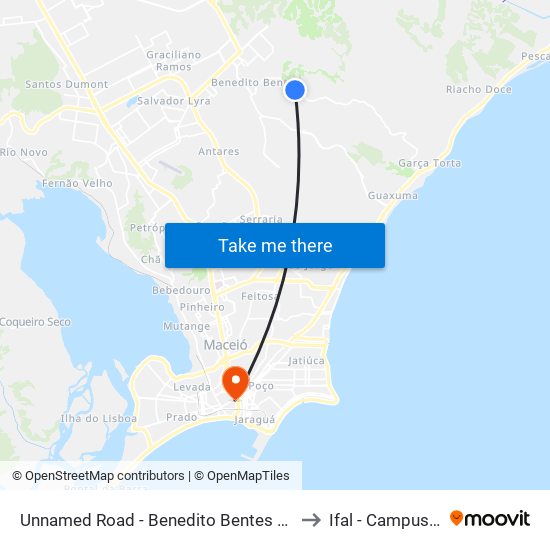 Unnamed Road - Benedito Bentes Maceió - Al Brasil to Ifal - Campus Maceió map