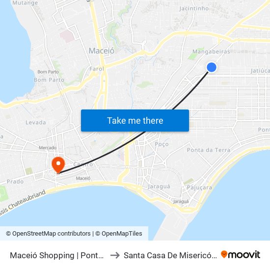 Maceió Shopping | Ponto Metropolitano to Santa Casa De Misericórdia De Maceió map