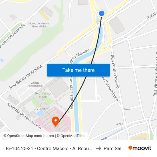 Br-104 25-31 - Centro Maceió - Al República Federativa Do Brasil to Pam Salgadinho map
