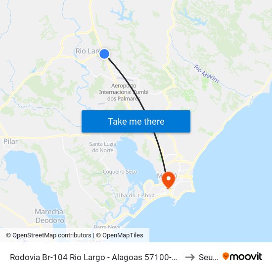 Rodovia Br-104 Rio Largo - Alagoas 57100-000 Brasil to Seune map