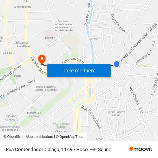 Rua Comendador Calaça, 1149 - Poço to Seune map